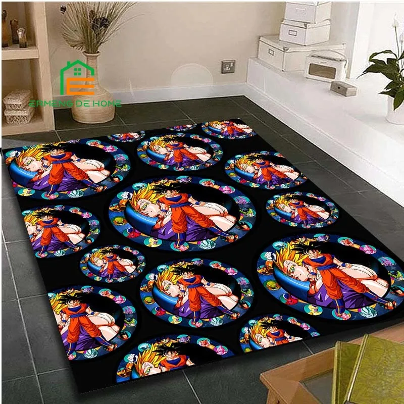 

Anime Cartoon Goku Carpets for Bedroom Living Room Kitchen Floor Mats Home Decor Bathroom Non-Slip Floor Rug 14 Sizes