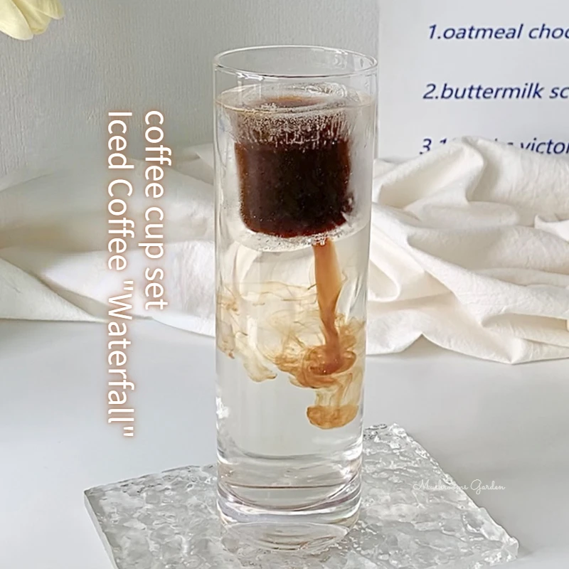 

Mushrooms Garden Ice American Waterfall Special Coffee Cup Korean Creative Net Red Ice Cube Mold Glass Water Cup