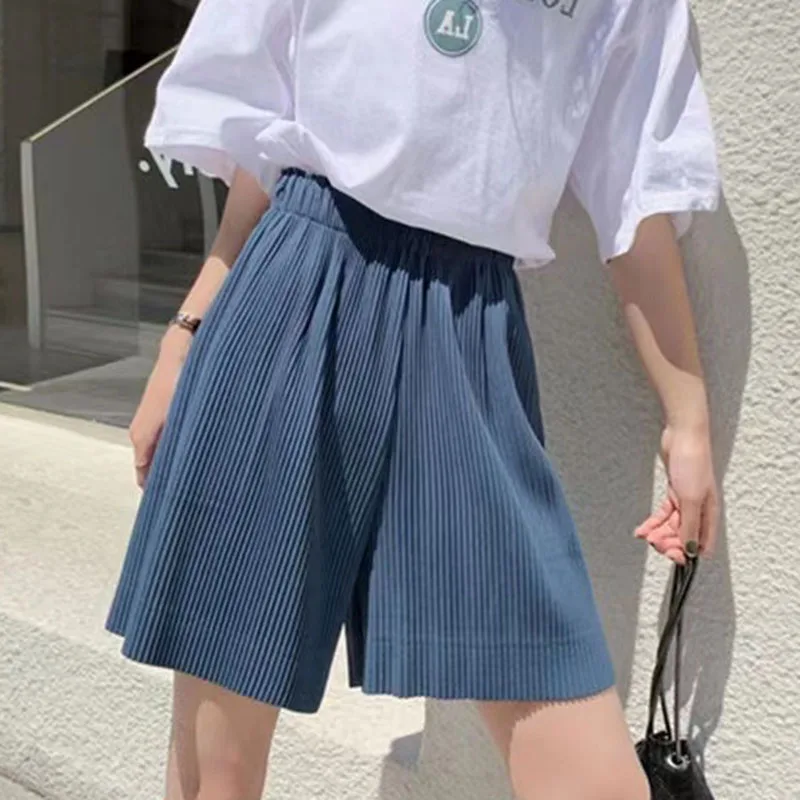 Womens Shorts Summer Loose Short Pants High Waist Korean pleated shorts Female 2023 Clothing Casual Fashion Shorts For Women