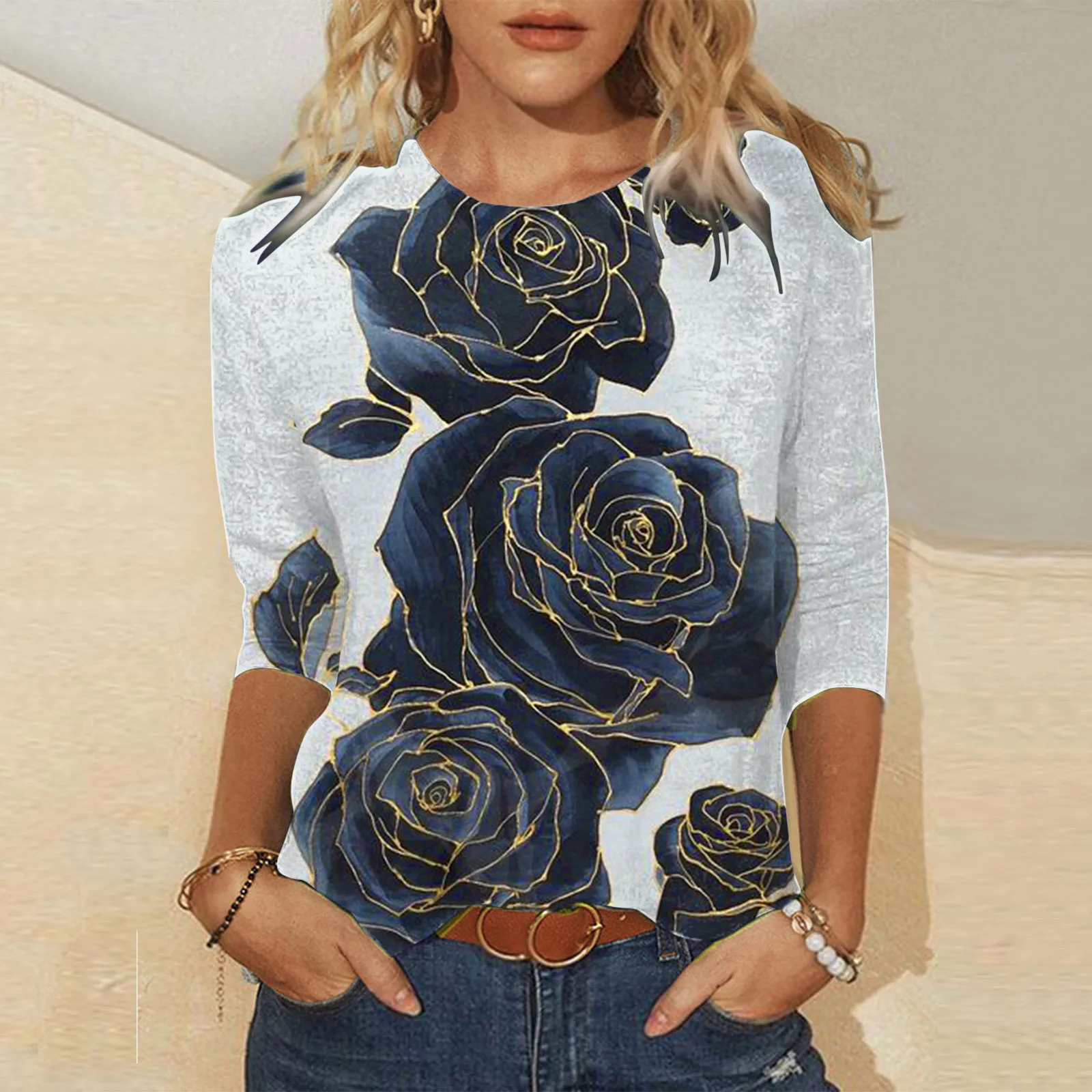 

Womens Tops Mid Length Shirts Long Sleeve Shirts Casual T Shirts Tops Crew Neck Tunic Tops Tech Shirt