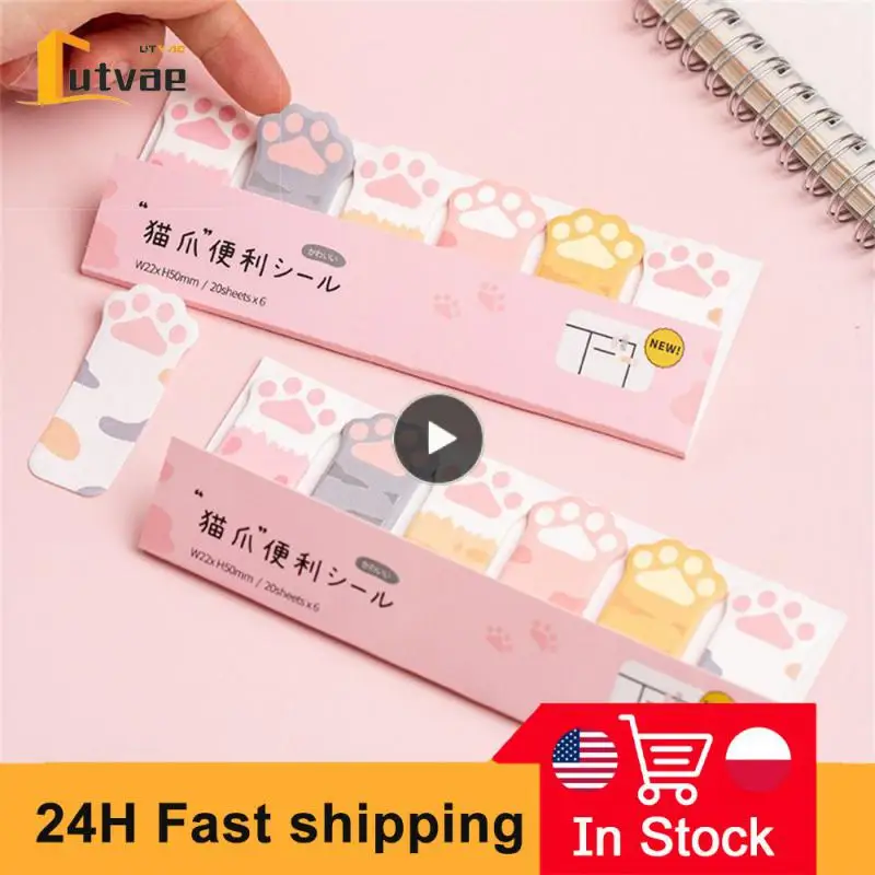 Kawaii блокнот закладки креативный милый кот липкие заметки индекс Posted It