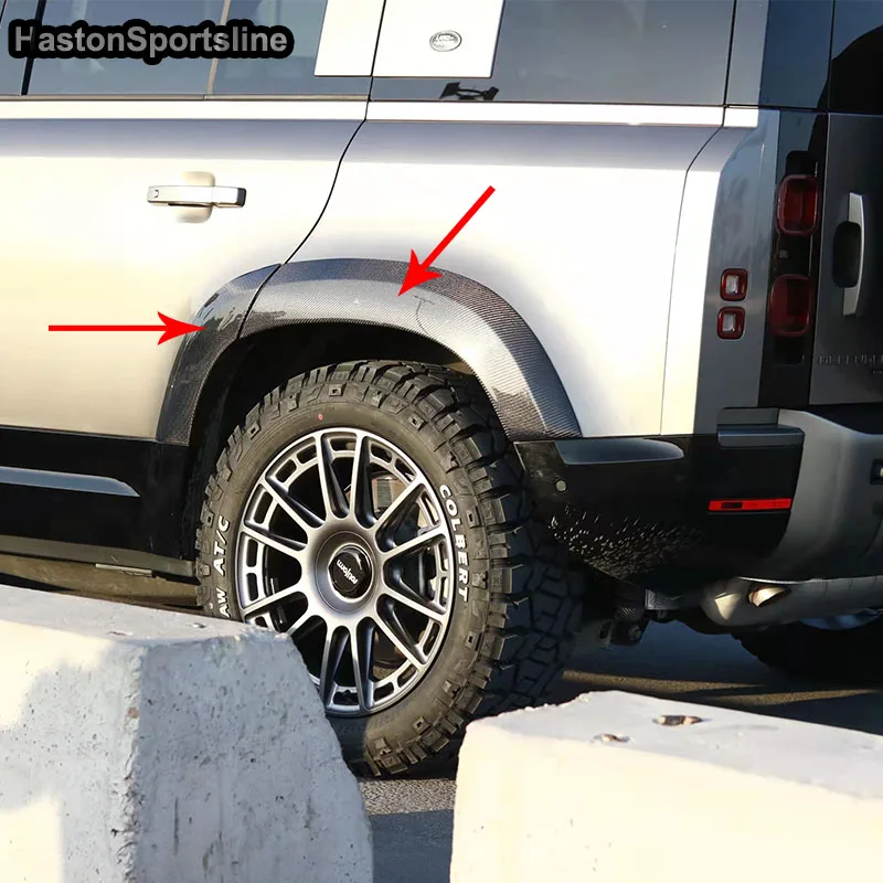 6 шт./компл. автомобильные передние крылья из настоящего углеродного волокна