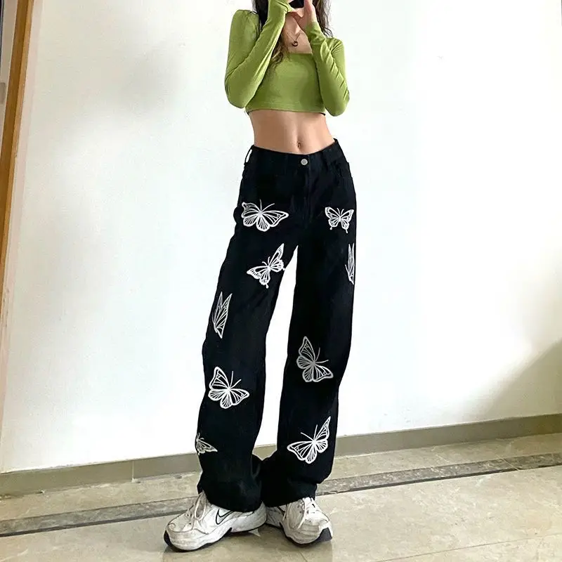 

Butterfly Print Black Jeans