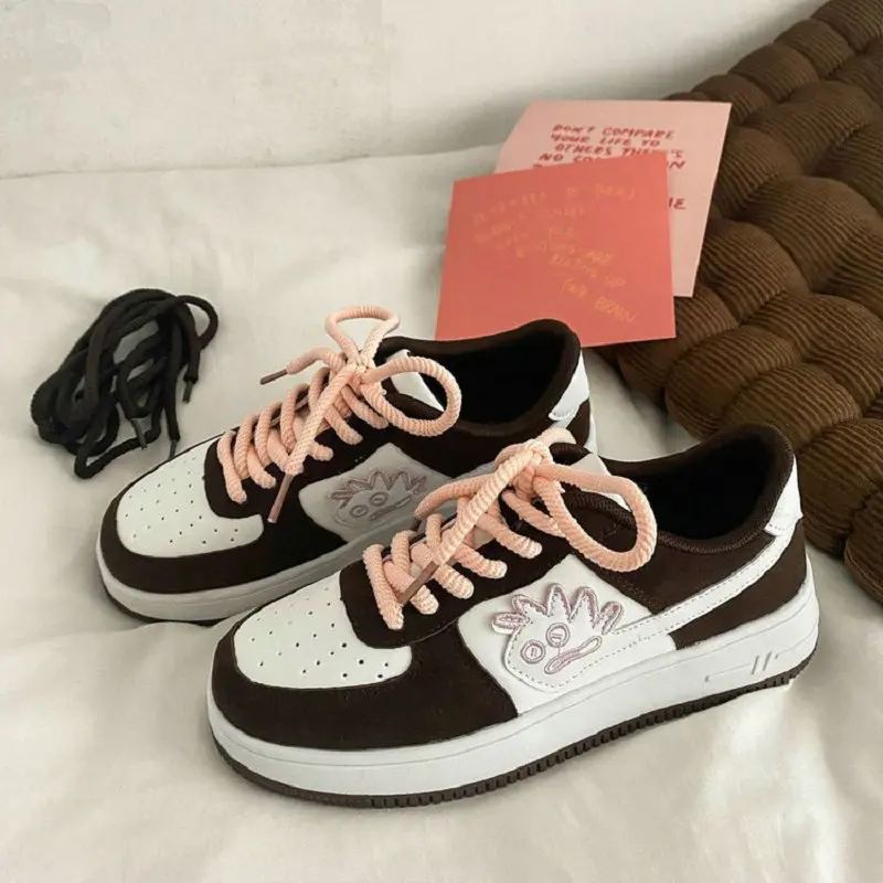 Women's 2022 New Niche Breathable Board Shoes Versatile Sports Skateboard Tenis Shoe Retro Lovers Lace Up Trend Training Shoes44