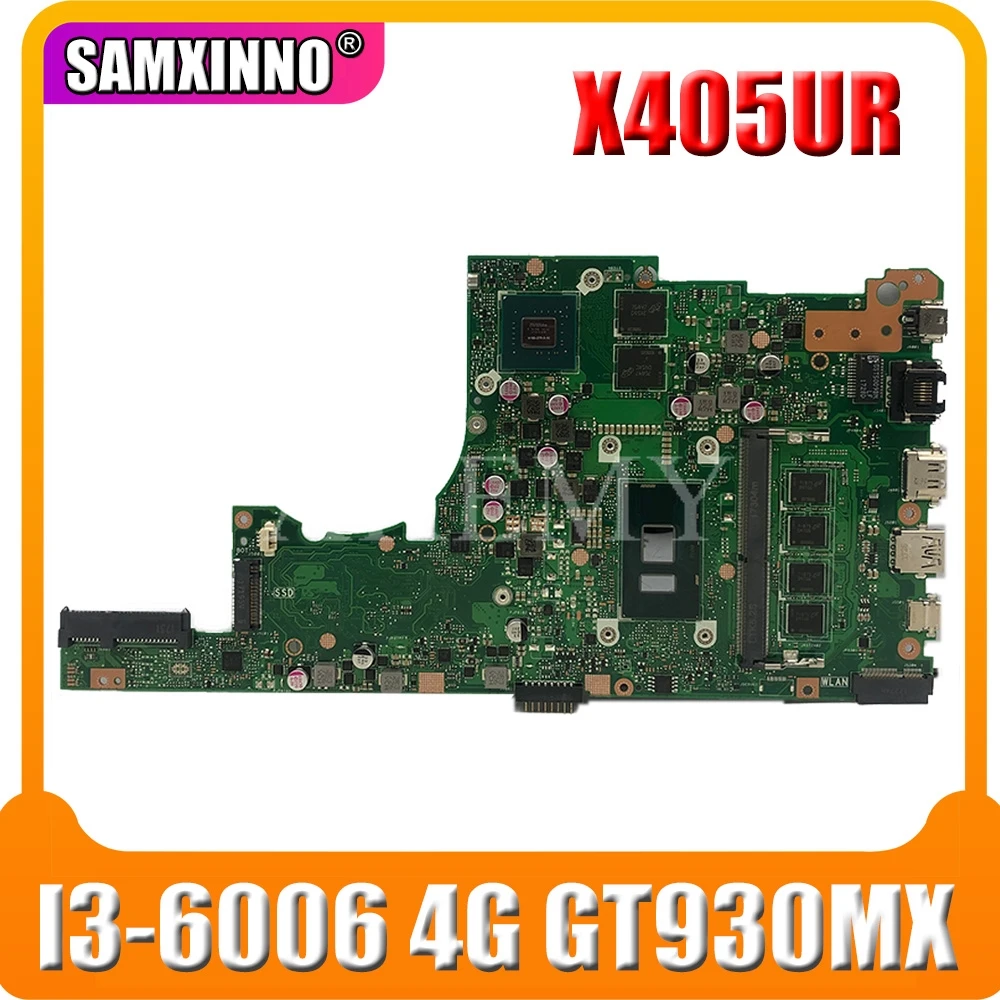 

SAMXINNO для Asus X405U X405UN X405UR X405UQ X405URP X405UF Laotop материнская плата X405UR материнская плата W/ I3-6006U 4 Гб ОЗУ GT930MX