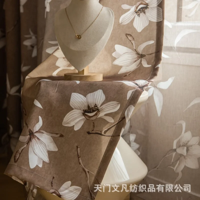 Классические шторы Северной Америки кофейного цвета занавески с принтом в виде