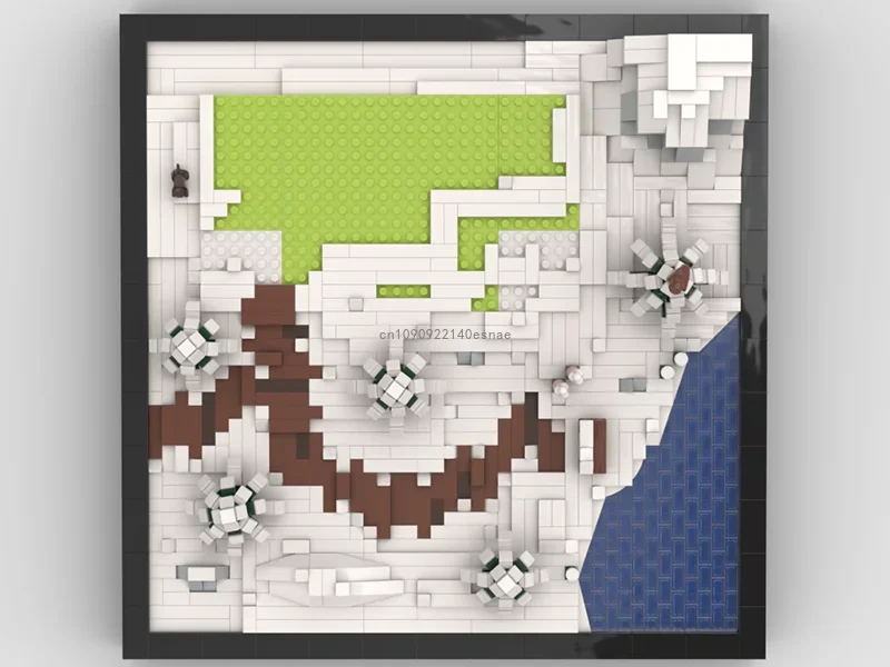 1518 шт. Рождественский пряничный домик база диорама пейзаж строительные блоки