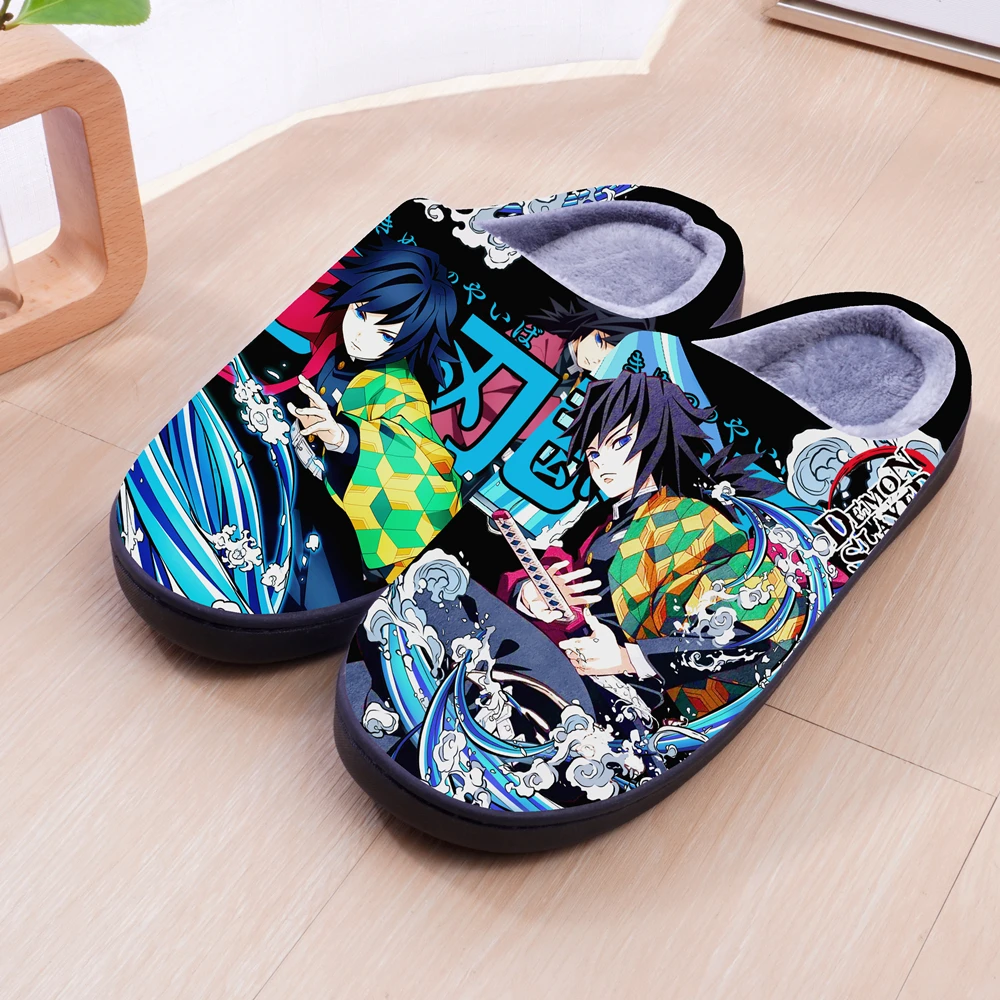 Зимние теплые тапочки аниме рассекающий демонов камадо незуко мультяшная обувь