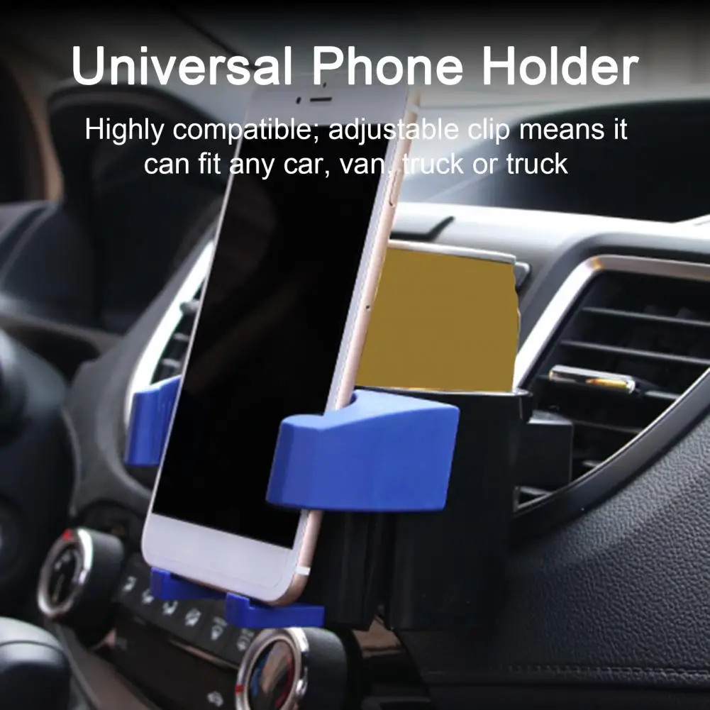 

Phone Holder Versatile Car Organizer Universal Cup Holder with Phone Mount Air Vent Attachment for Storage Easy Access Car Cup