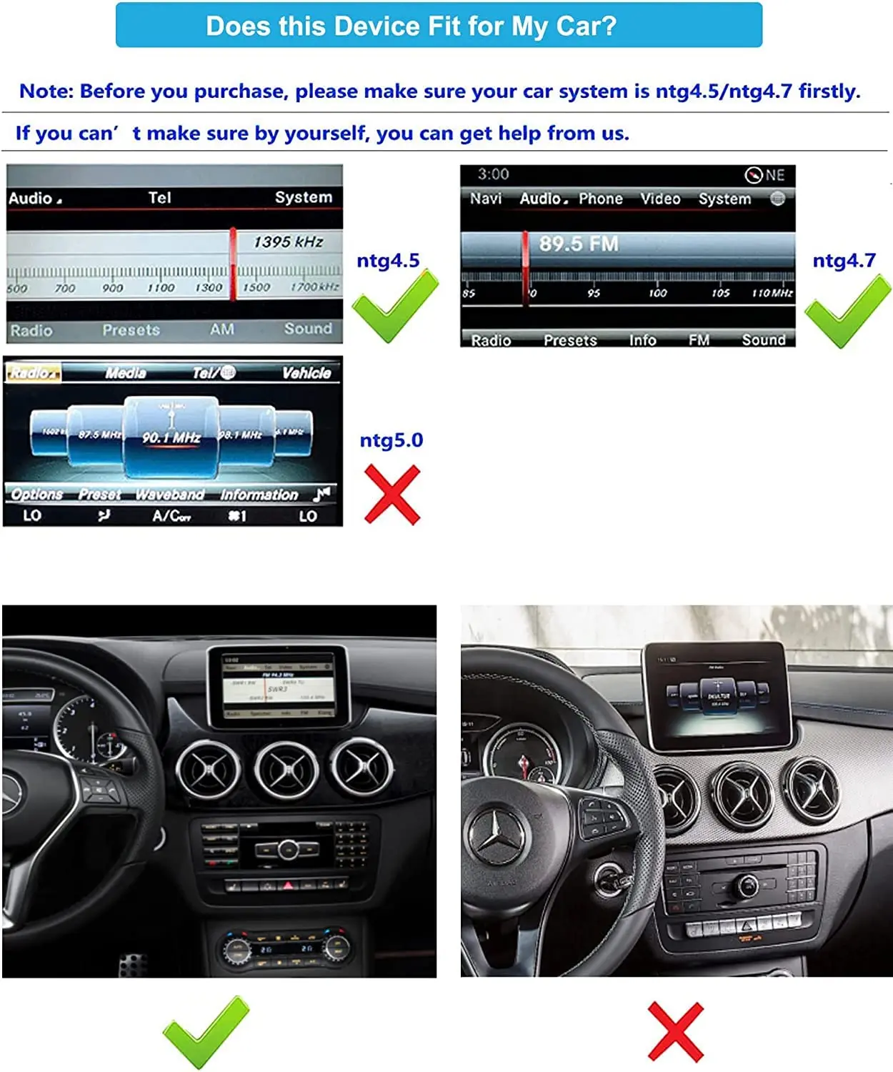 Фото Автомагнитола для Android 12 с сенсорным экраном 12.3 дюйма, 8/128 ГБ, для Mercedes-Benz B-класса 2013-2015, большой экран, навигатор, CarPlay №4