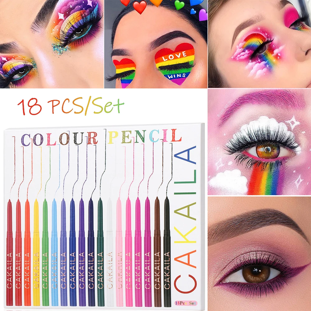 18Pcs/Set Colorful Liquid Eyeliner Pencil Eye Liner Gel Pen For Women Eyes Stylist Makeup Comestics