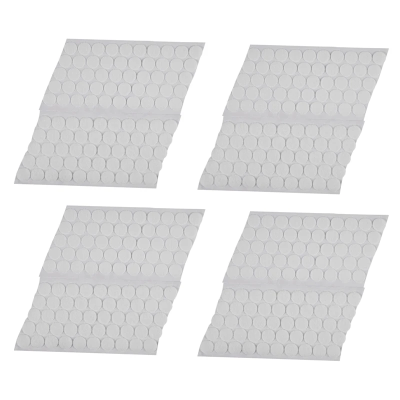 

200 Pairs Magic Sticky Self Adhesive Buckle Hook Loop Round Pads Craft Tape White