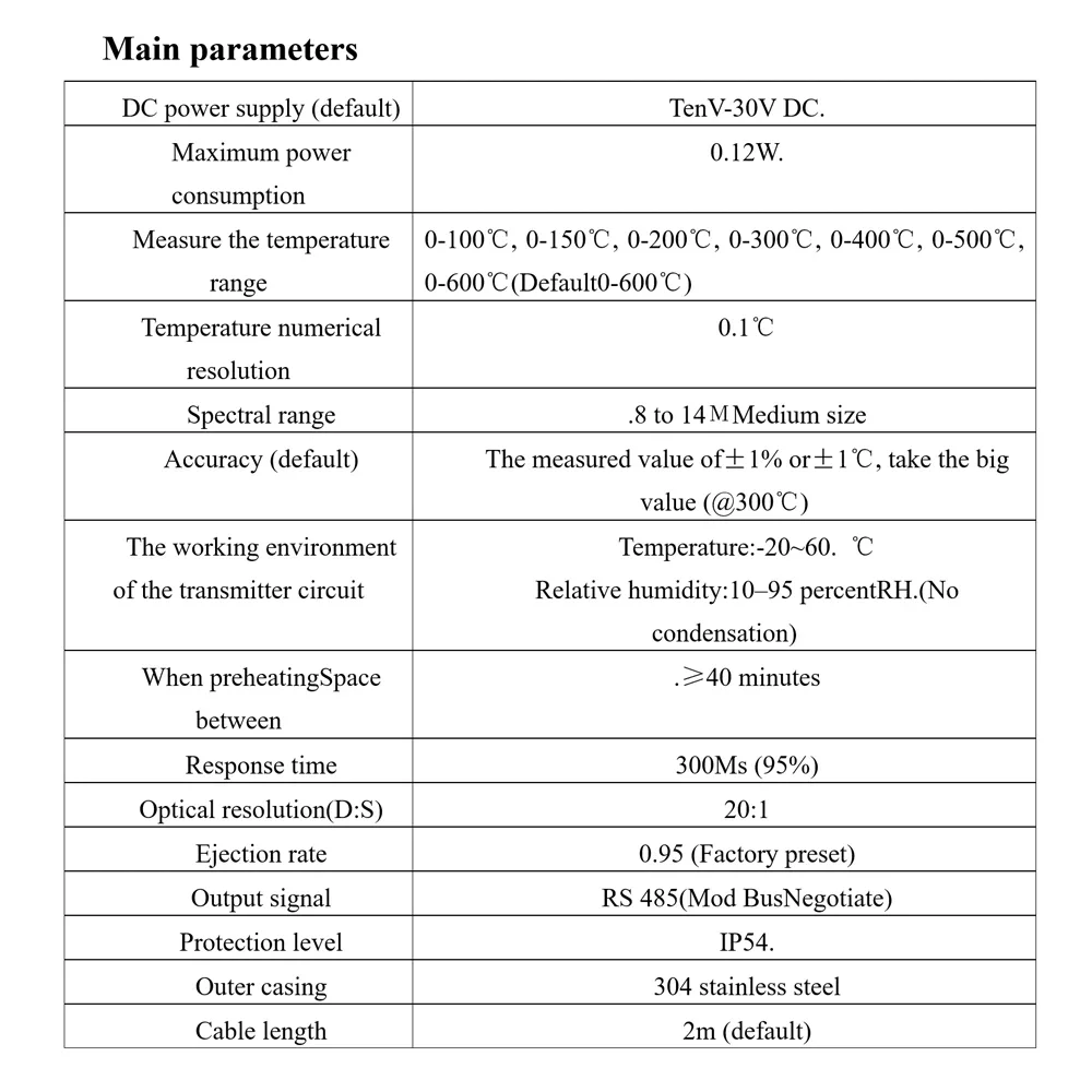 Бесконтактный зонд Инфракрасный датчик температуры Промышленный передатчик