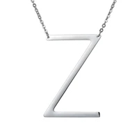 316l stainless steel large size 26 letters necklace for women pendant collar initial necklaces for women jewelry pendant 35 45mm