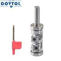 cnc spiral cutter woodworking trimming end mill vertical 12 7mm shaft flush trim router bit with replaceable carbide cutters