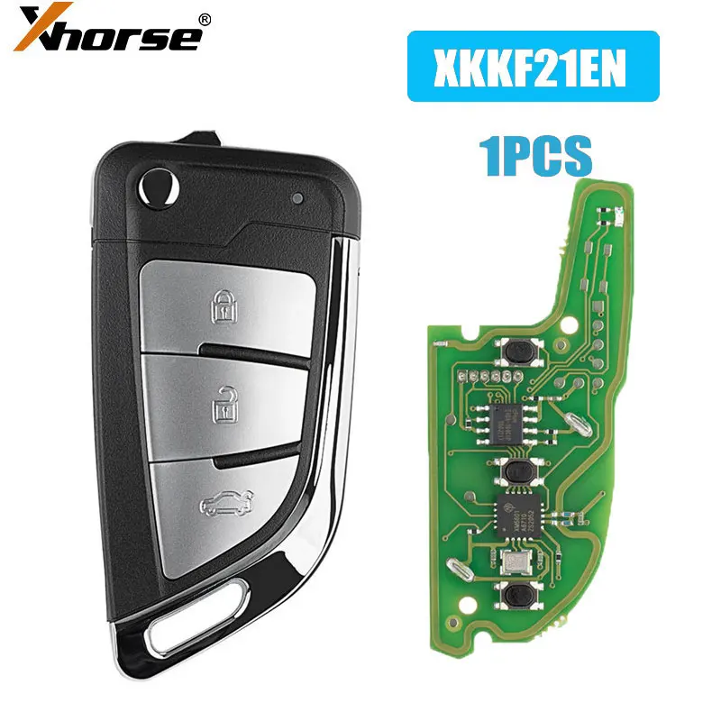 

1PCS Xhorse XKKF21EN VVDI Remote Key 3 Buttons Wire Remote Key for VVDI VVDI2 Key Tool English Version Car Key Car Lock System