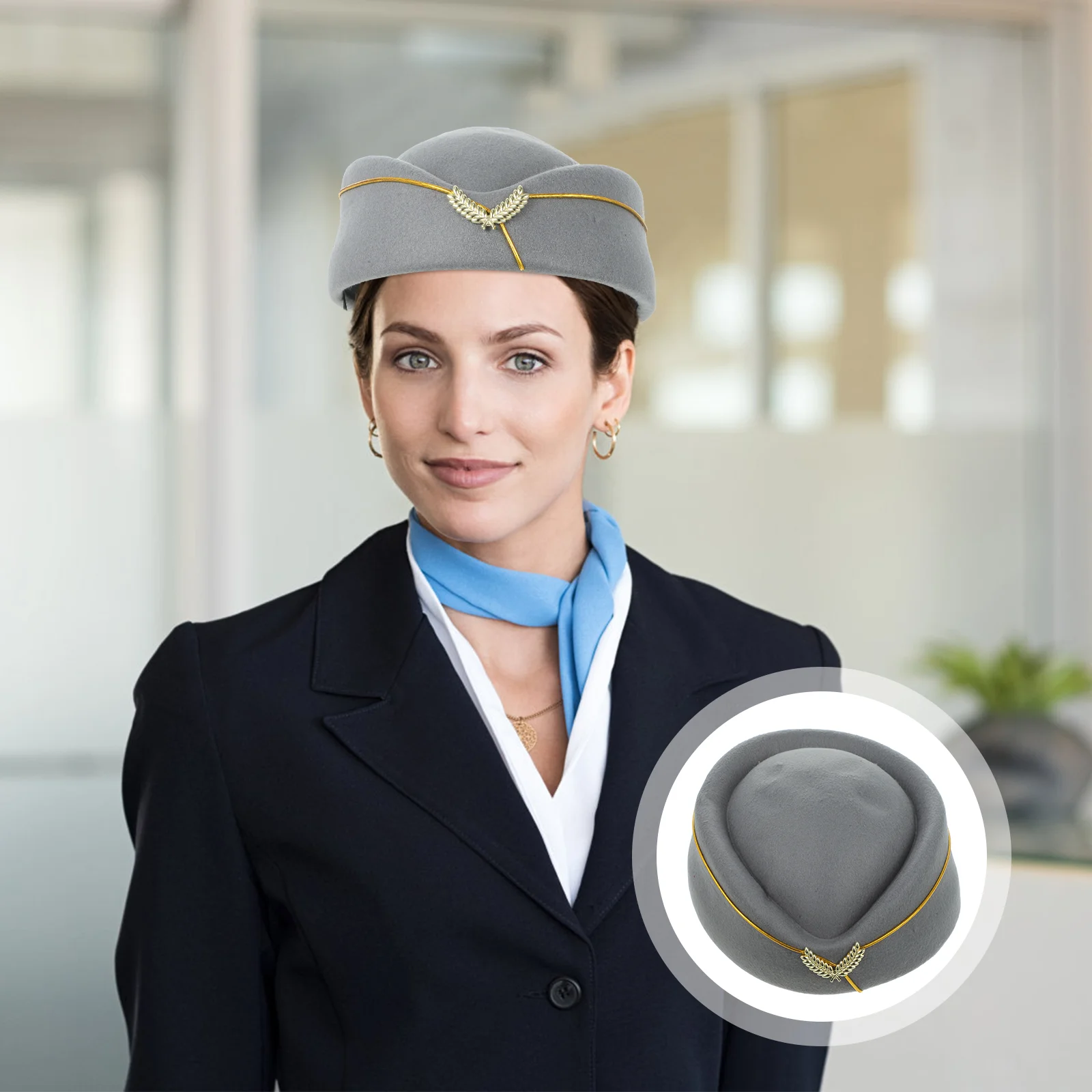 Женская шляпа стюардессы Берет Кепка Костюм Шляпы Женские