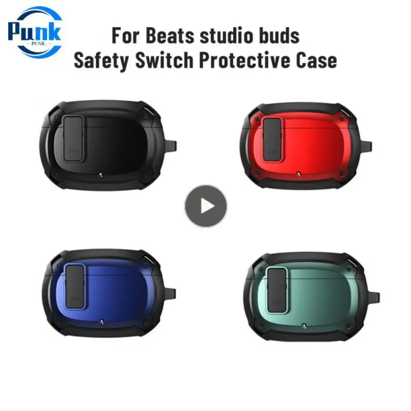 

Soft Silicon Shockproof Protective Sleeve Portable With Key Chain For Beats Studio Buds Shockproof Protective Cover Switch Case