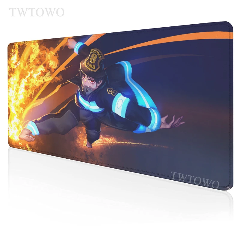 

Fire Force Mousepad Home Large MousePads keyboard pad Mouse Mat Office Anti-slip Natural Rubber Gamer Mouse Mat