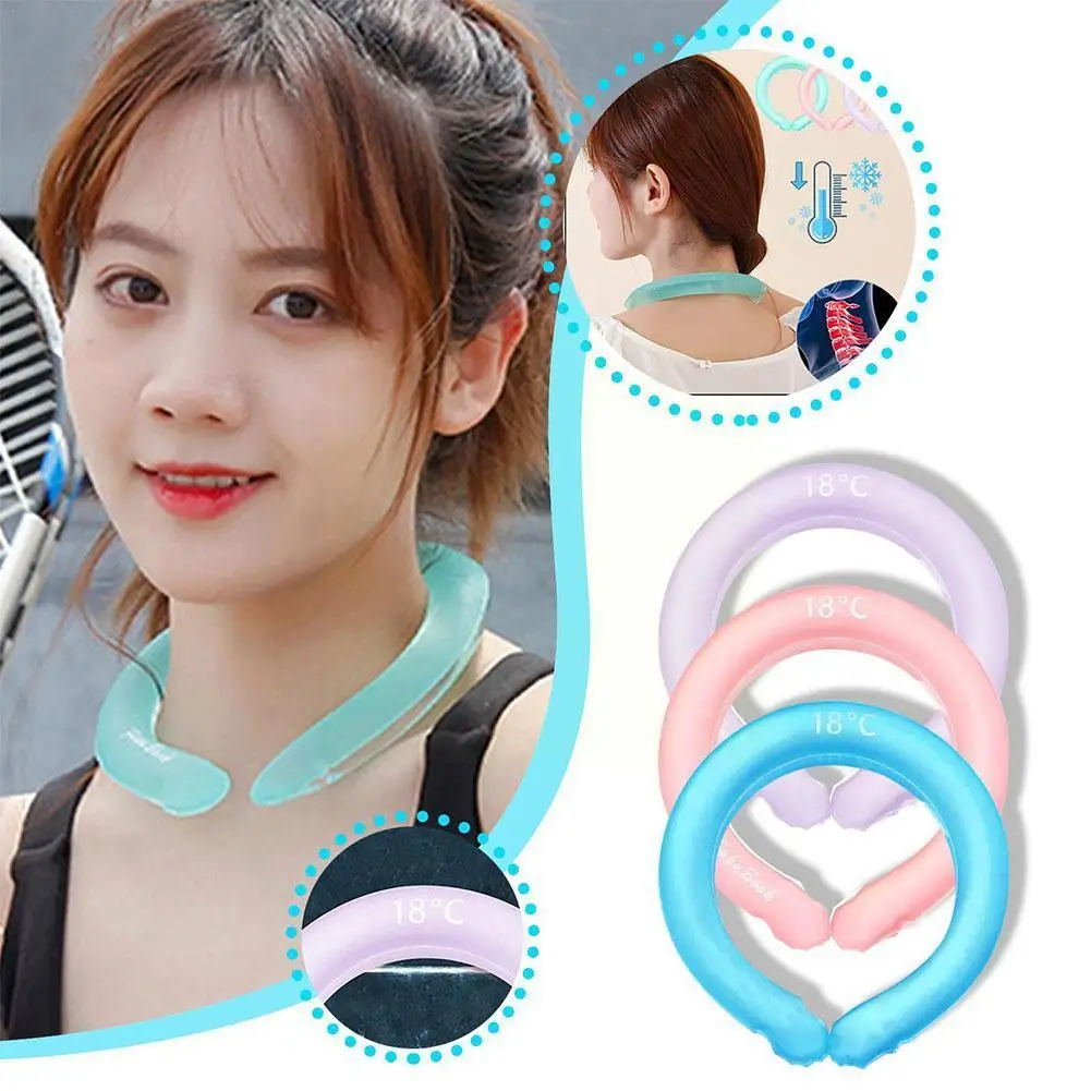 Simple TPR Ice Neck Ice Pillow Neck Ice Cushion Cooling Collars Cycling Outdoor Hot Ring Weather Equipment In Coolers Runni O7S3