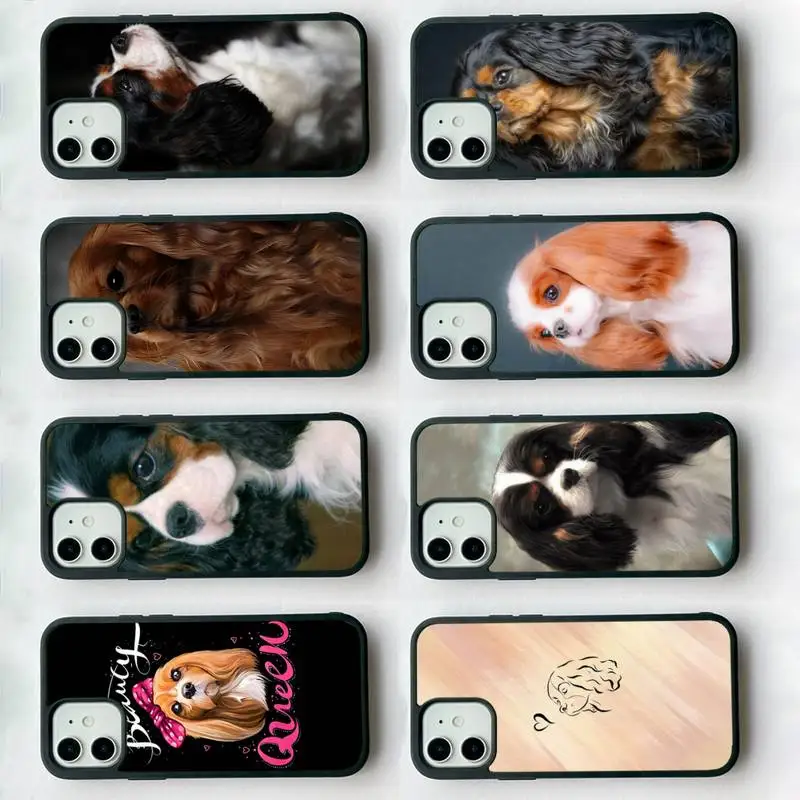 

Cavalier King Charles Spaniel Dog Phone Case Silicone PC+TPU Case for iPhone 11 12 13 Pro Max 8 7 6 Plus X SE XR Hard Fundas