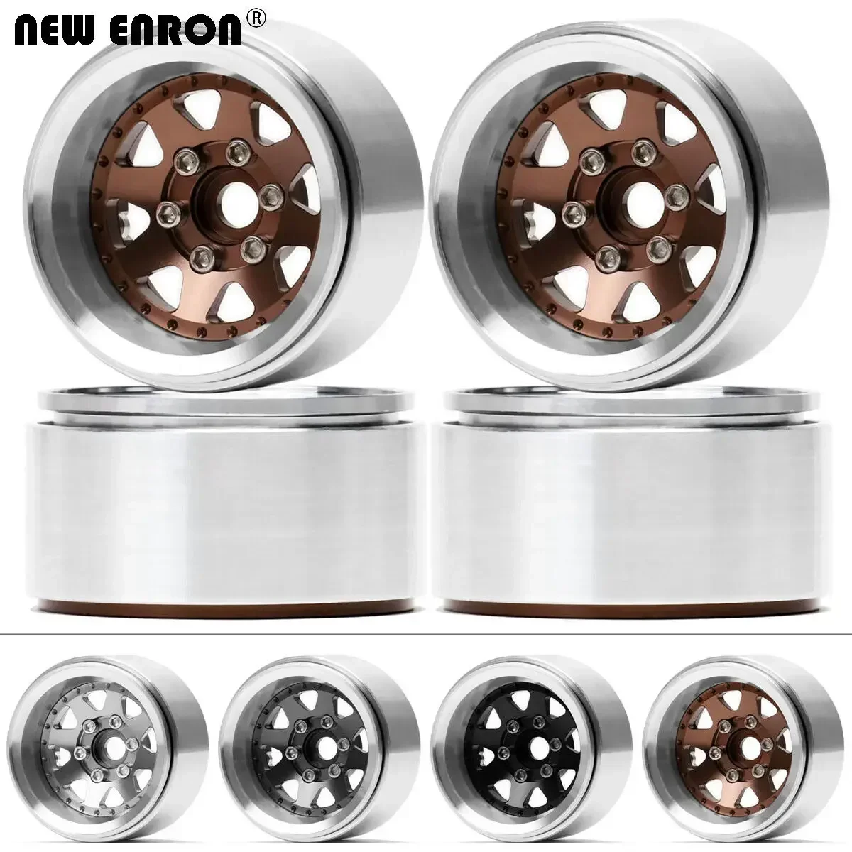 НОВЫЙ ENRON Offset-10 мм алюминиевый обод колеса 1 9 дюйма с бусинами для 1/10 RC Crawler CAR TRAXXAS