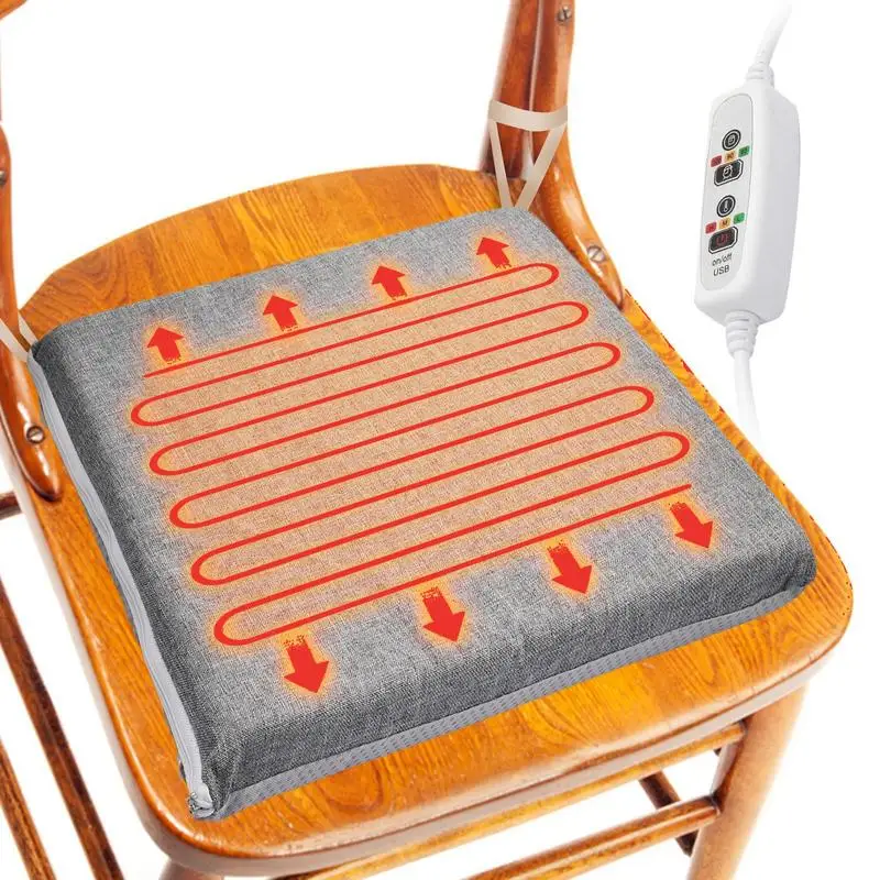 

Подушка с подогревом USB, электрическая подушка для сиденья с контролем температуры и таймером для дома и офиса, автомобильный зимний подогр...