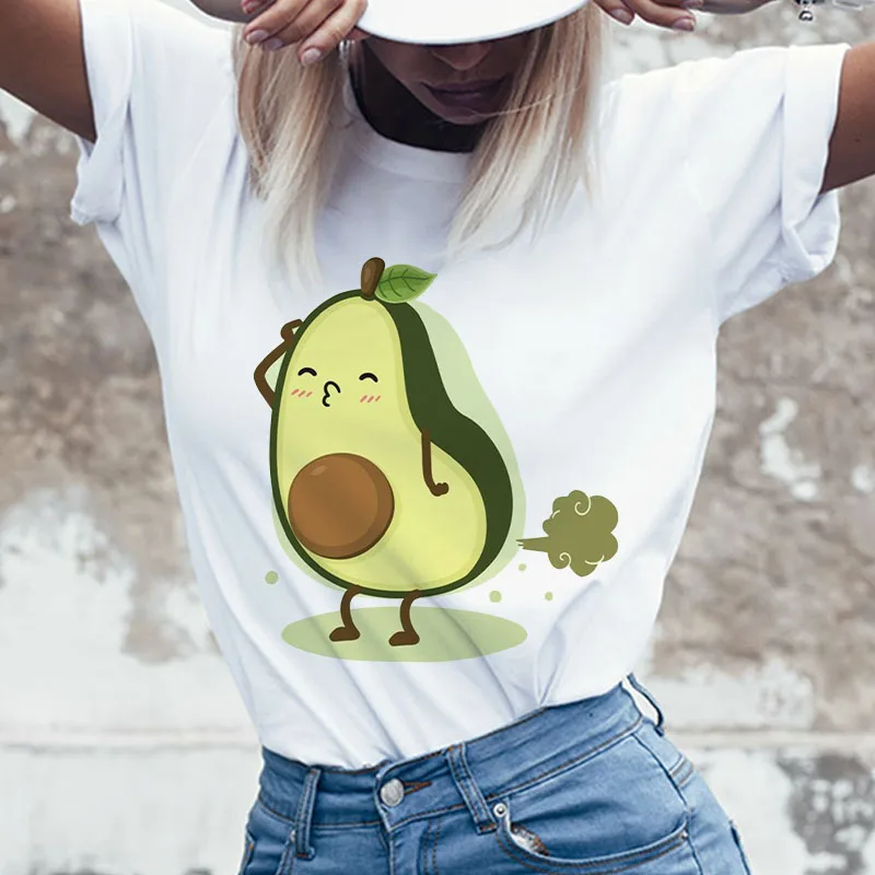 

Fashion Tshirt Women 2022 avocado Do sport Cartoon Short Sleeve Graphic Tee Tops Summer Short sleeve Tshirts Female Tee T-Shirt