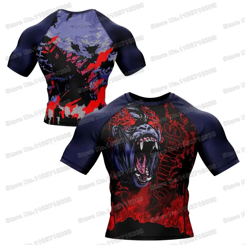 WWF Wrestling Wolf Rash Guards Джерси для серфинга Пляжные рубашки Купальники Шорты спортзала