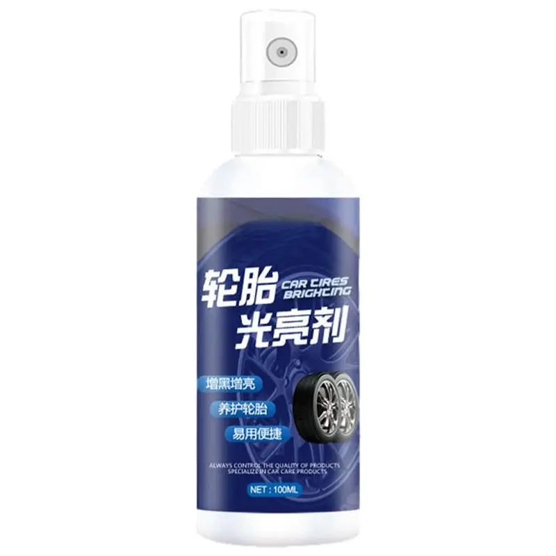 

Car Wash Wax Tire Wheel Sprayable Extra Glossy Tire Shine Works On Rubber 100ml Tire Coating Refurbishing Spray Safe For Cars