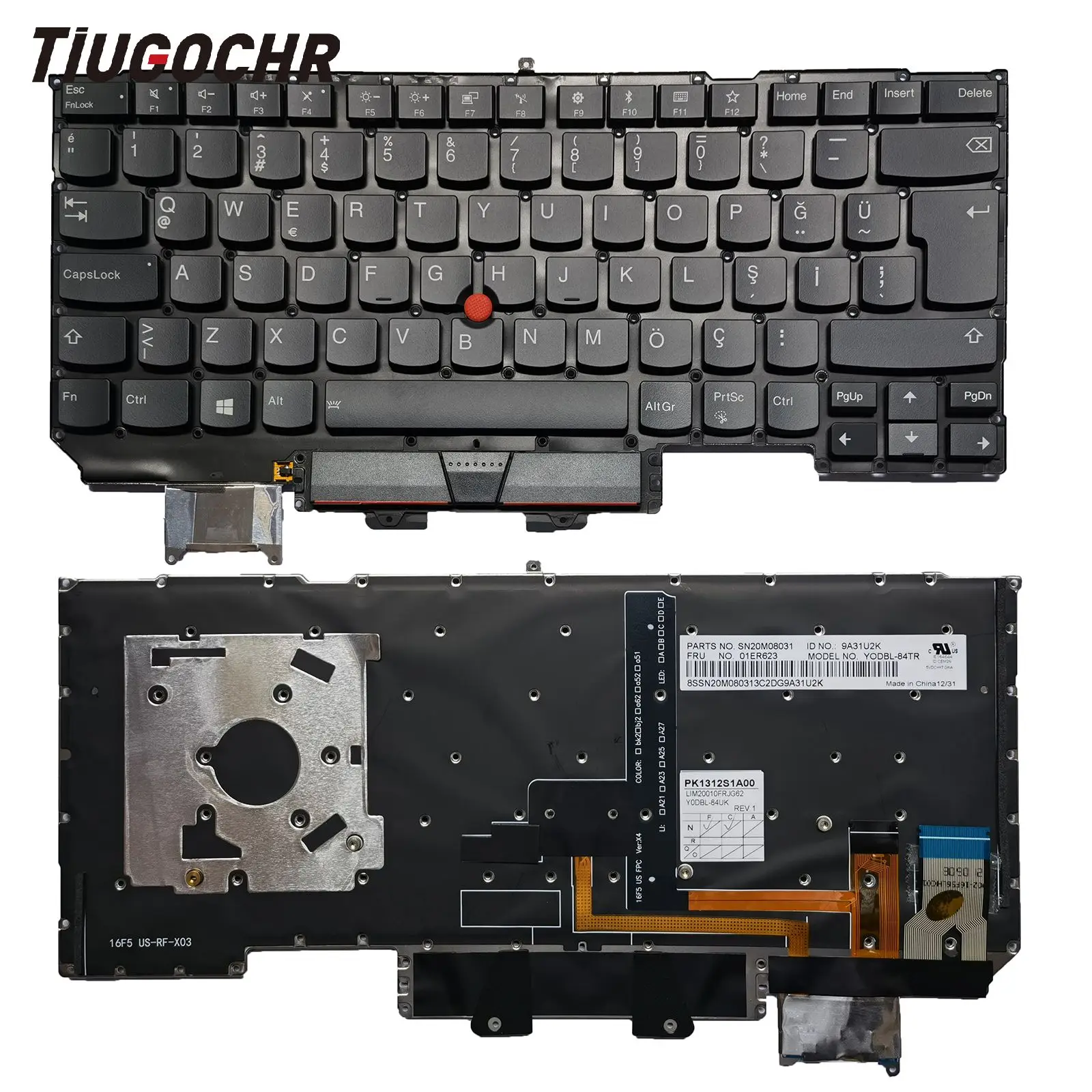 

TR Laptop Keyboard For Lenovo for Thinkpad X1 Carbon 5th 6th Gen 2017 2018 20HR 20HQ with backlight Turkish