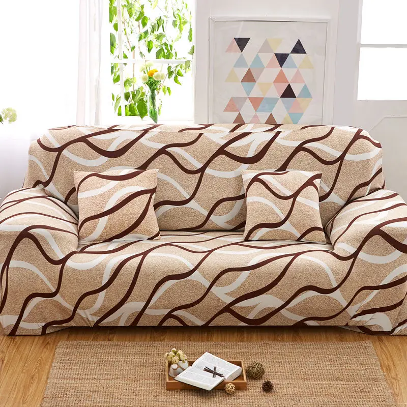 

Чехол для дивана с геометрическим рисунком, Эластичный Нескользящий чехол для гостиной с полным покрытием, пылезащитный чехол для дивана
