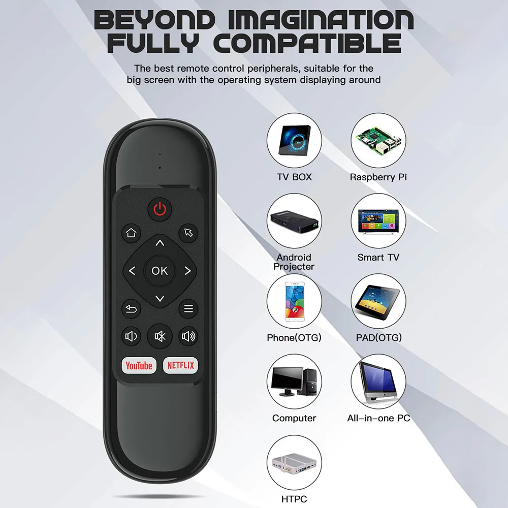 

New Original W5 Flying Mouse Wireless 2.4G Flying Air Mouse Rechargeable Mini Remote Control for Android TV Box/Mini PC/TV