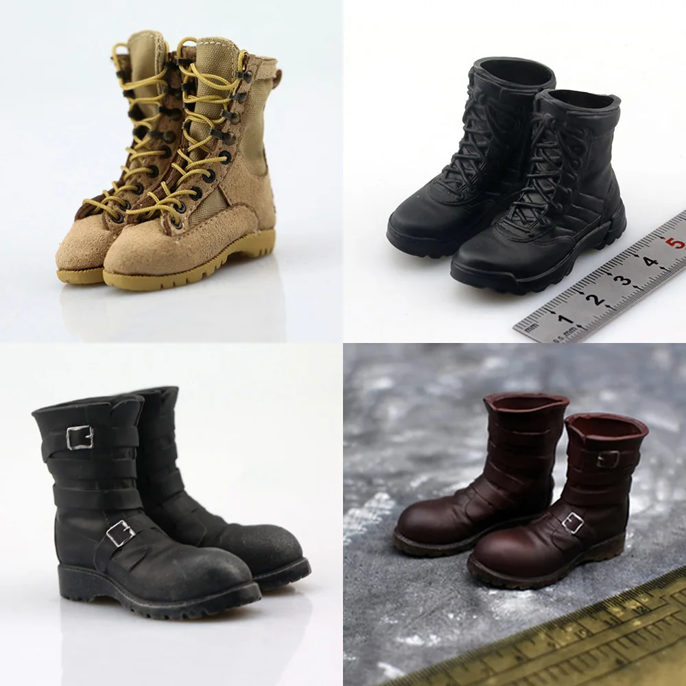 

1/6 Scale Men's Figure Accessory Combat Boots High-top Martin Shoes Corps Hollow Inside Model for 12 inches Action Figure