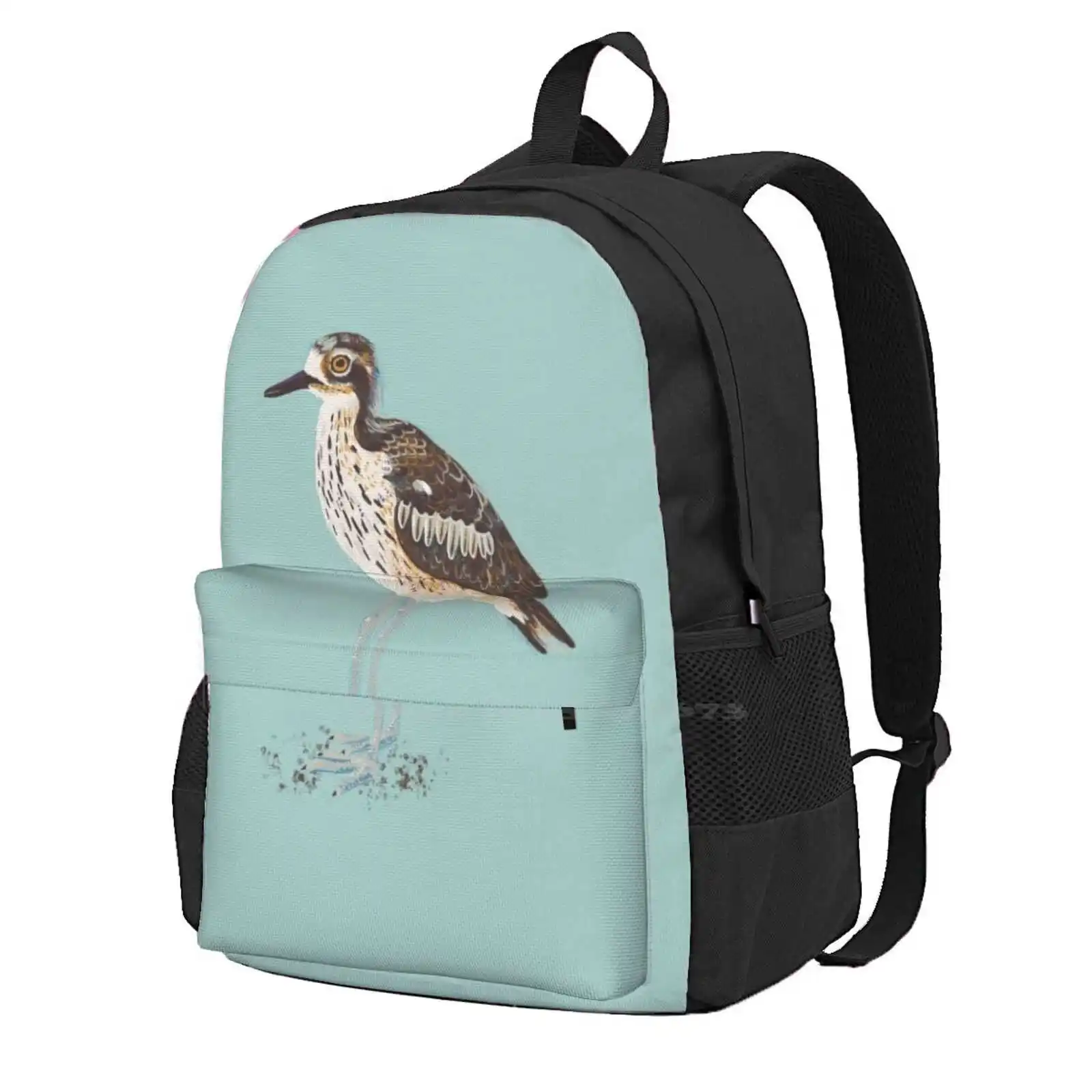 Bush Stone Curlew-Австралийская птица на цвет морской волны студенческий рюкзак для