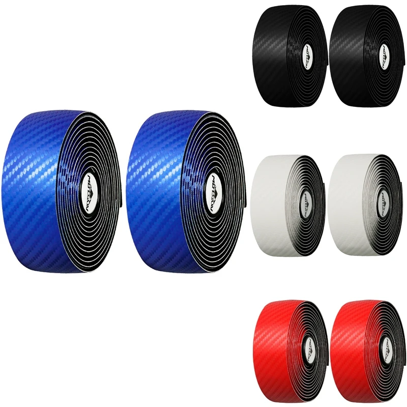 

MOTSUV Road Bike Handlebar Tape Carbon Bicycle Bar Tape Damping Anti-Vibration +2 Bar Plug Cycling Accessories