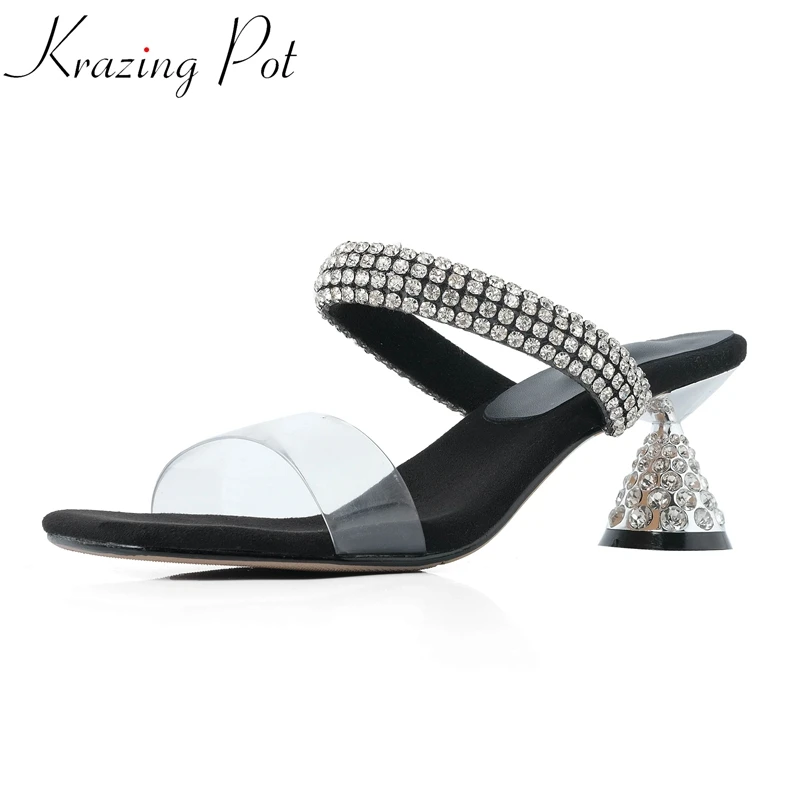 

Женские сандалии-желе из ПВХ, без застежки, на высоком каблуке