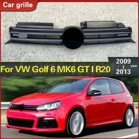 r20 style abs glossy black lower grille front bumper grill for volkswagen vw golf 6 mk6 gti r20 2009 2011 2012 2013 5k0853665
