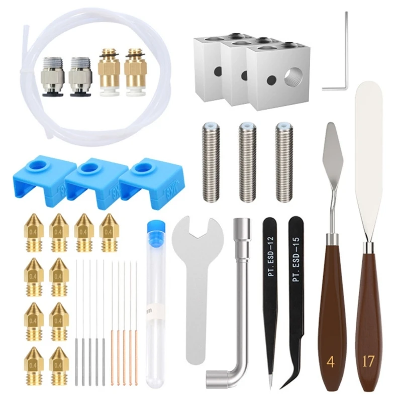 

Сопла экструдера для 3D принтера A9LC с устойчивостью к коррозии, износостойкие, 10 шт., 0,40 мм, комплект латунных сопел для MK8