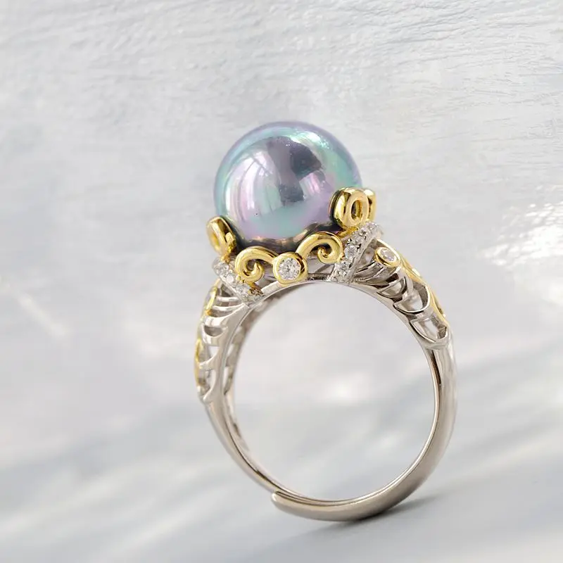 Оригинальные подвесные серебряные женские кольца в стиле ретро