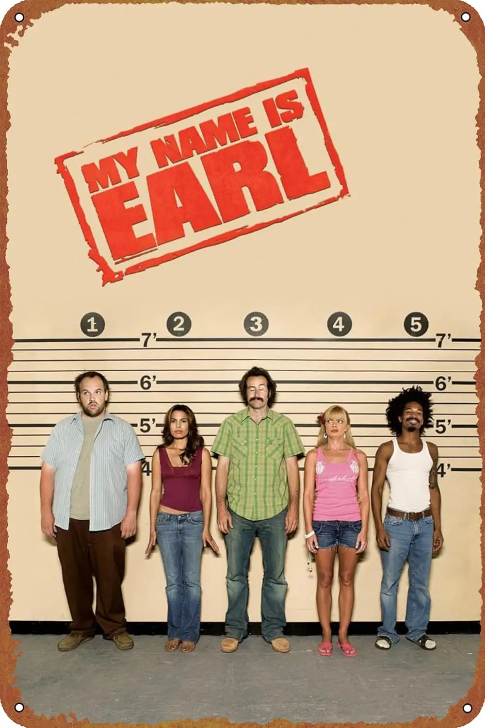 Плакат My Nme s Erl Sgn Metl Tn Wll rt Decor - Ретро для домашнего декора Gfts 8x12 nch