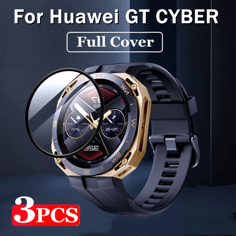 

3D Protective Film For Huawei Watch GT CYBER Curved HD Soft Fibre Smartwatch Full Screen Protector film For Huawei GT Cyber 2023