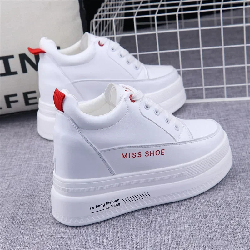 Кроссовки на платформе увеличивающие рост каблуке 10 см повседневная обувь