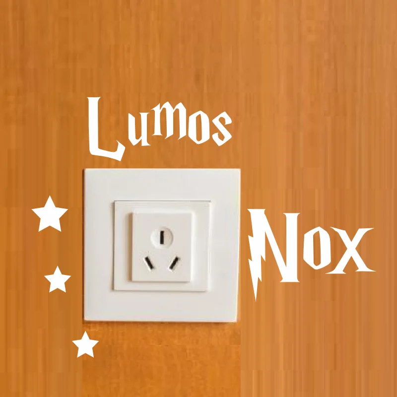 Lumos Nox наклейки на переключатель света современные водонепроницаемые креативные
