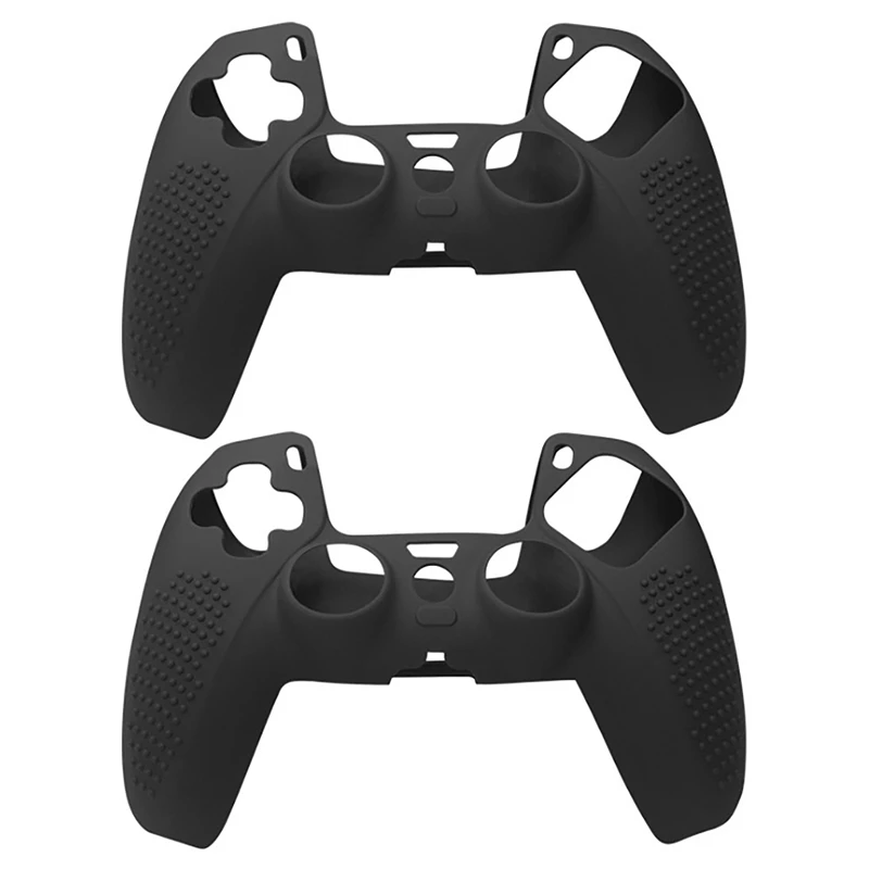 

2 шт., силиконовый защитный чехол для контроллера PS5 (черный)