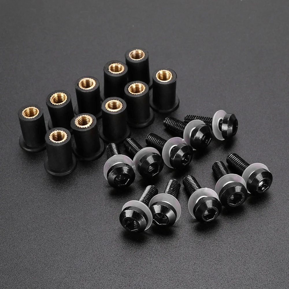 10 шт., 5 мм болт для лобового стекла, комплект крепежных винтов для ветрового стекла для YAMAHA TDM 850 900 TDR250 XT1200Z/ZE XT660Z Super Tenere