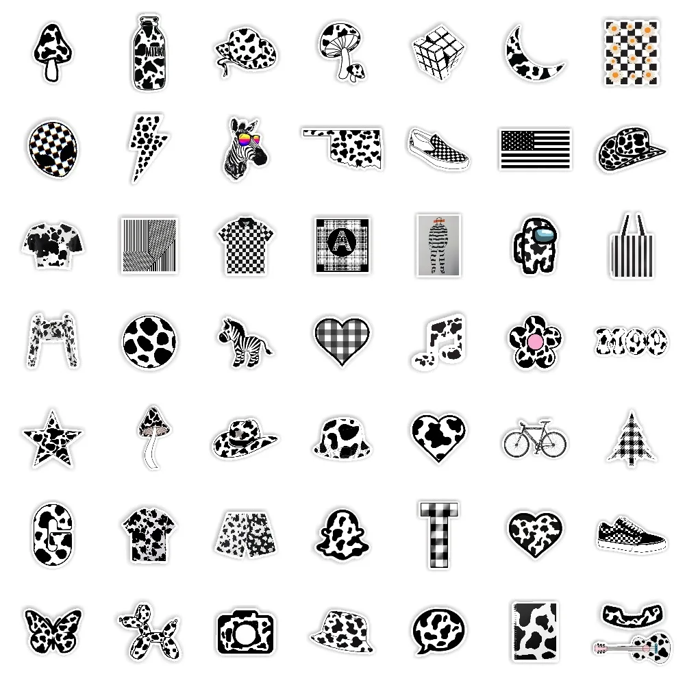 50 шт./упаковка водонепроницаемые наклейки в клетку для ноутбука гитары