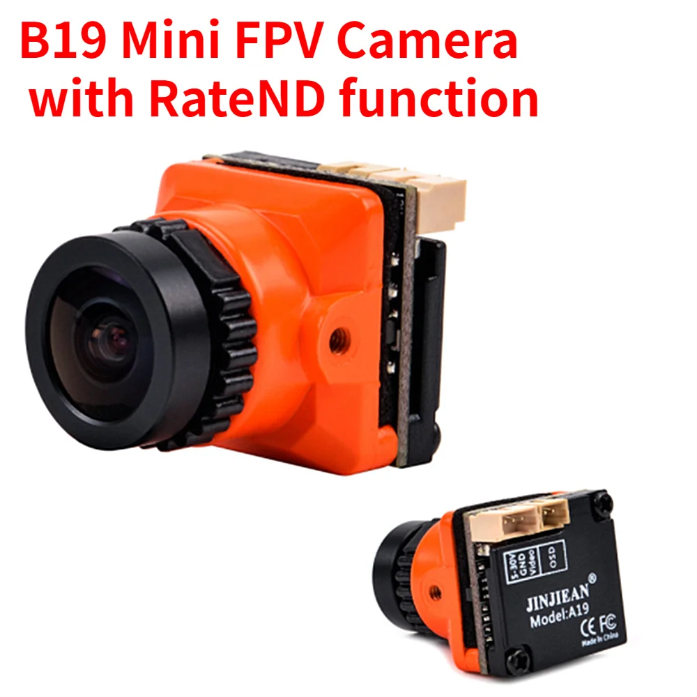 

JINJIEAN 1/3 CMOS 1500TVL B19 Мини FPV камера 2,1 мм объектив PAL/NTSC с OSD внутренней регулируемой мощности 5 в-30 в для радиоуправляемого гоночного дрона