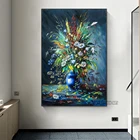 Цветы, ваза, холст, картина маслом, эстетическое искусство, красочные настенные плакаты, картины для украшения гостиной, бесплатная доставка