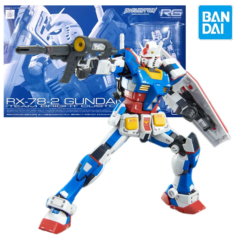 

Bandai Original RG 1/144 RX-78-2 GUNDAM PB Limited Anime Action Figure Assembly Model Kit Robot Toy Gift for Children Kids